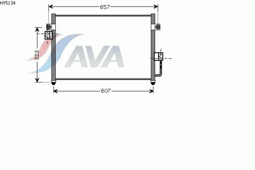 Фото 1 HY5134 AVA QUALITY COOLING Конденсатор, кондиционер