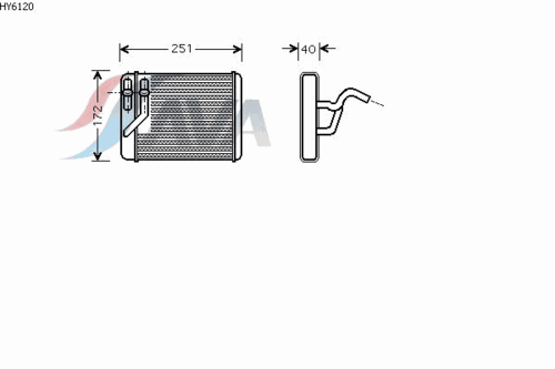 Фото 1 HY6120 AVA QUALITY COOLING Теплообменник, отопление салона