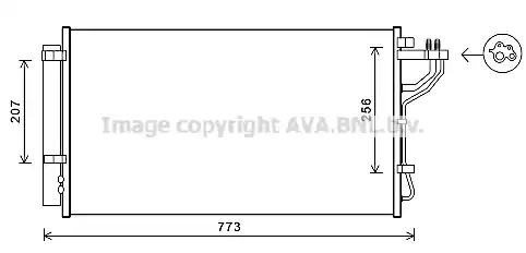 Конденсатор кондиционера AVA QUALITY COOLING KA5255D