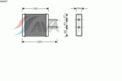 Фото 1 KA6047 AVA QUALITY COOLING Теплообменник, отопление салона