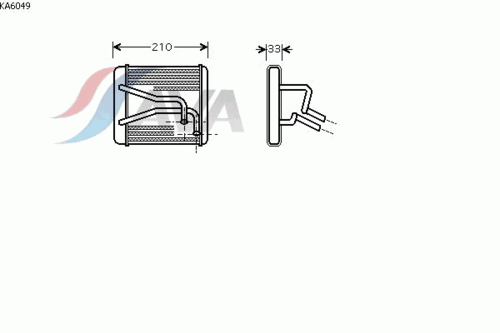 Фото 1 KA6049 AVA QUALITY COOLING Теплообменник, отопление салона