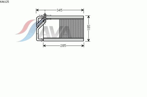 Фото 1 KA6125 AVA QUALITY COOLING Радиатор отопителя