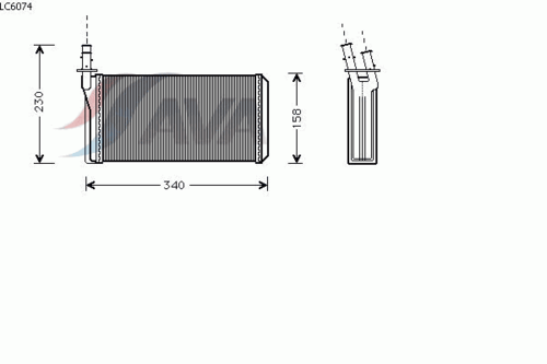 Фото 1 LC6074 AVA QUALITY COOLING Теплообменник, отопление салона