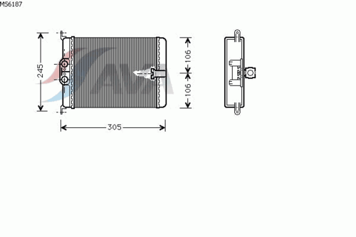 Фото 1 MS6187 AVA QUALITY COOLING Теплообменник, отопление салона