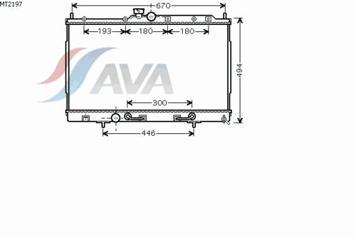 Фото 1 MT2197 AVA QUALITY COOLING Радиатор, охлаждение двигателя