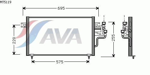 Фото 1 MT5119 AVA QUALITY COOLING Конденсатор, кондиционер