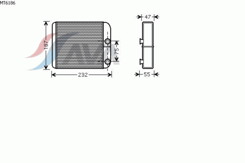 Фото 1 MT6186 AVA QUALITY COOLING Теплообменник, отопление салона