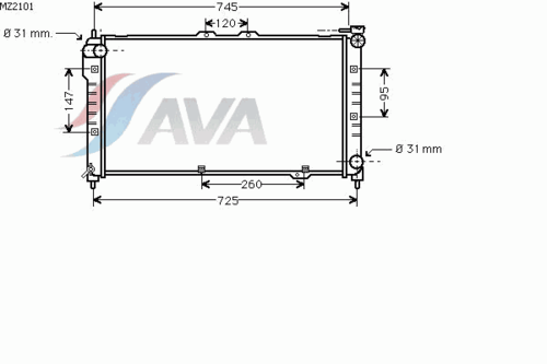 Фото 1 MZ2101 AVA QUALITY COOLING Радиатор, охлаждение двигателя