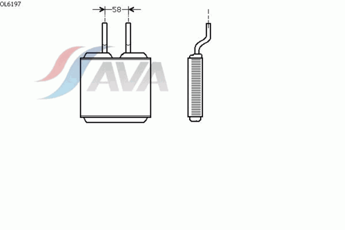 Фото 1 OL6197 AVA QUALITY COOLING Теплообменник, отопление салона