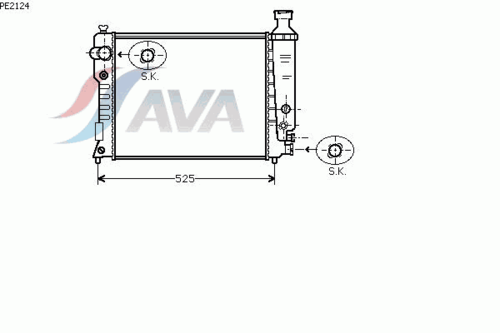 Фото 1 PE2124 AVA QUALITY COOLING Радиатор, охлаждение двигателя