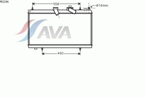 Фото 1 PE2296 AVA QUALITY COOLING Радиатор, охлаждение двигателя