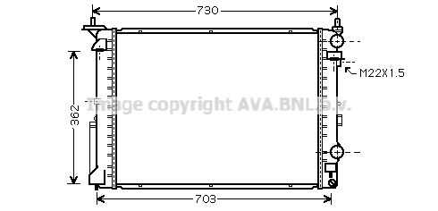 Фото 1 RT2259 AVA QUALITY COOLING Радиатор, охлаждение двигателя