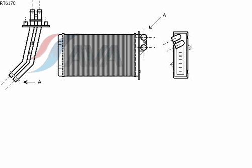 Фото 1 RT6170 AVA QUALITY COOLING Теплообменник, отопление салона