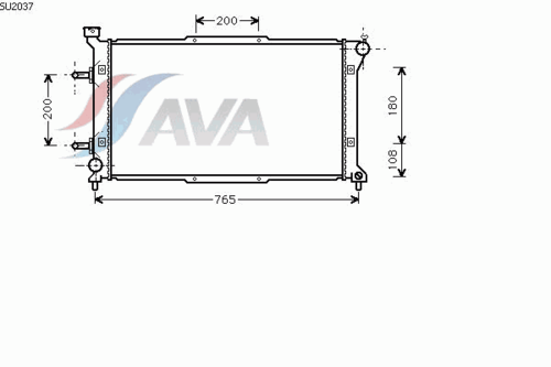 Фото 1 SU2037 AVA QUALITY COOLING Радиатор, охлаждение двигателя