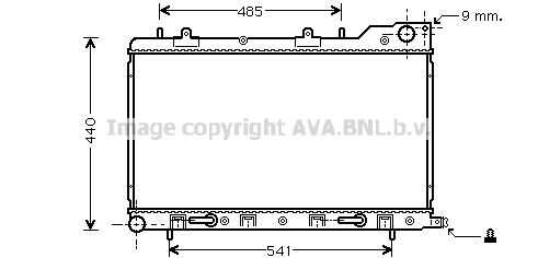 Фото 1 SU2054 AVA QUALITY COOLING Радиатор, охлаждение двигателя