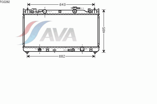 Фото 1 TO2282 AVA QUALITY COOLING Радиатор, охлаждение двигателя