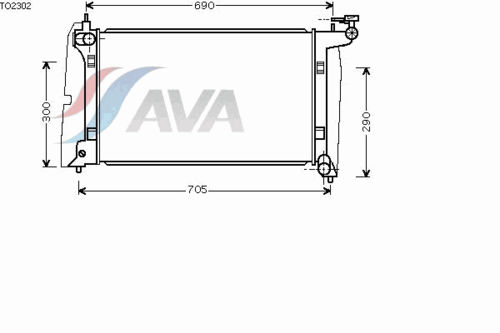 Фото 1 TO2302 AVA QUALITY COOLING Радиатор, охлаждение двигателя