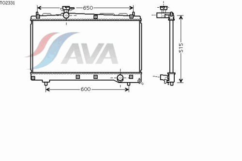 Фото 1 TO2331 AVA QUALITY COOLING Радиатор системы охлаждения