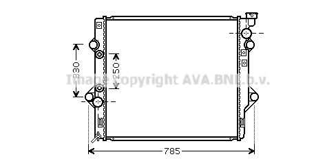 Фото 1 TO2367 AVA QUALITY COOLING Радиатор, охлаждение двигателя