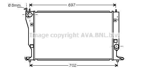 Фото 1 TO2398 AVA QUALITY COOLING Радиатор, охлаждение двигателя