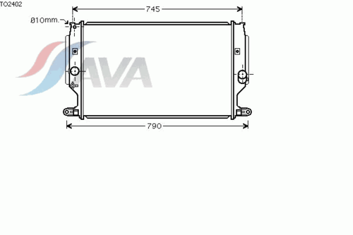 Фото 1 TO2402 AVA QUALITY COOLING Радиатор, охлаждение двигателя