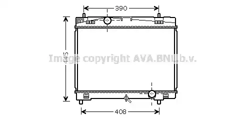 Радиатор охлаждения двигателя AVA QUALITY COOLING TO2482