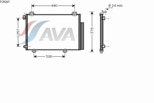 Фото 1 TO5267D AVA QUALITY COOLING Радиатор кондиционера