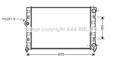 Радиатор охлаждения двигателя AVA QUALITY COOLING VN2109