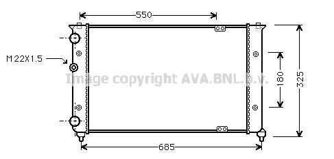 Радиатор охлаждения двигателя AVA QUALITY COOLING VN2156