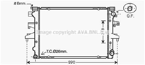 Радиатор системы охлаждения AVA QUALITY COOLING VN2232