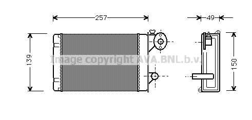 Теплообменник отопления салона AVA QUALITY COOLING VN6062