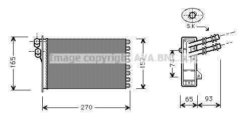 Теплообменник, отопление салона AVA QUALITY COOLING VN6173