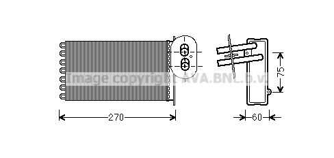 Теплообменник, отопление салона AVA QUALITY COOLING VN6296