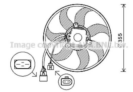 Вентилятор охлаждения двигателя AVA QUALITY COOLING VN7534