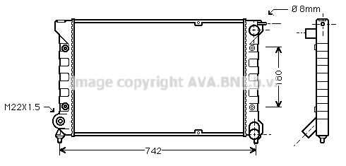 Радиатор охлаждения двигателя AVA QUALITY COOLING VNA2041