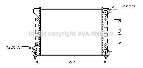 VNA2045 AVA QUALITY COOLING Радиатор, охлаждение двигателя