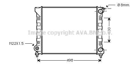 Радиатор охлаждения двигателя AVA QUALITY COOLING VNA2047