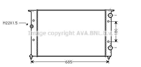 VNA2102 AVA QUALITY COOLING Радиатор, охлаждение двигателя