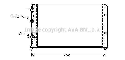 VNA2122 AVA QUALITY COOLING Радиатор, охлаждение двигателя