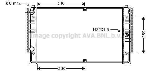 VNA2149 AVA QUALITY COOLING Радиатор, охлаждение двигателя