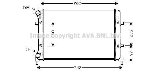 Радиатор охлаждения двигателя AVA QUALITY COOLING VNA2205