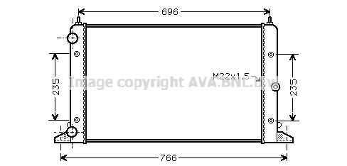 VNA2247 AVA QUALITY COOLING Радиатор, охлаждение двигателя