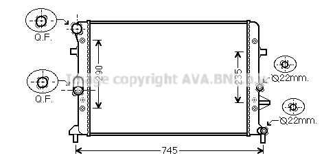 Фото 1 VNA2289 AVA QUALITY COOLING Радиатор, охлаждение двигателя