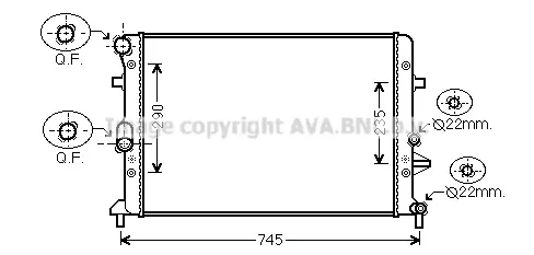 VNA2289 AVA QUALITY COOLING Радиатор, охлаждение двигателя