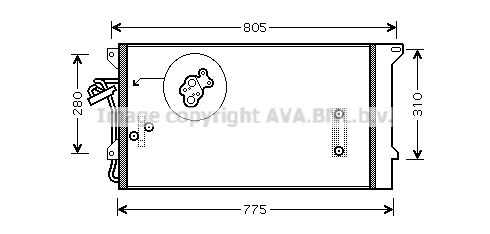 VNA5244D AVA QUALITY COOLING Конденсатор, кондиционер