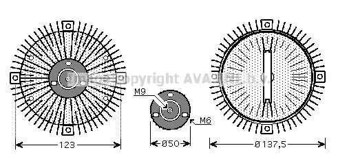 Сцепление вентилятора радиатора AVA QUALITY COOLING VNC273
