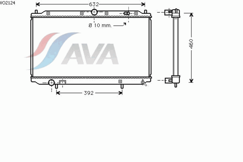 Фото 1 VO2124 AVA QUALITY COOLING Радиатор, охлаждение двигателя