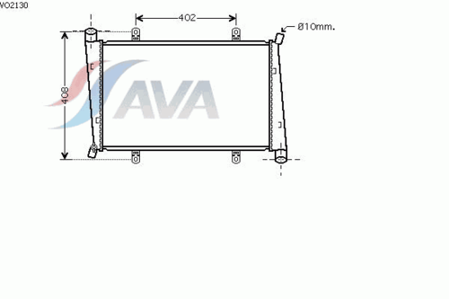 Фото 1 VO2130 AVA QUALITY COOLING Радиатор, охлаждение двигателя