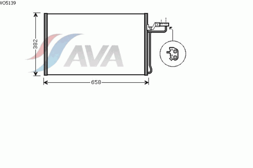 Фото 1 VO5139 AVA QUALITY COOLING Радиатор кондиционера