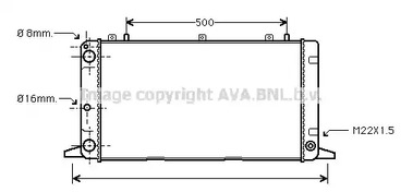 Радиатор, охлаждение двигателя AVA QUALITY COOLING AI2098